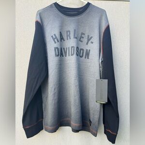 Genuine w/tags Harley-Davidson Men's Iron Bond Long Sleeve T-Shirt, Gray/Black L